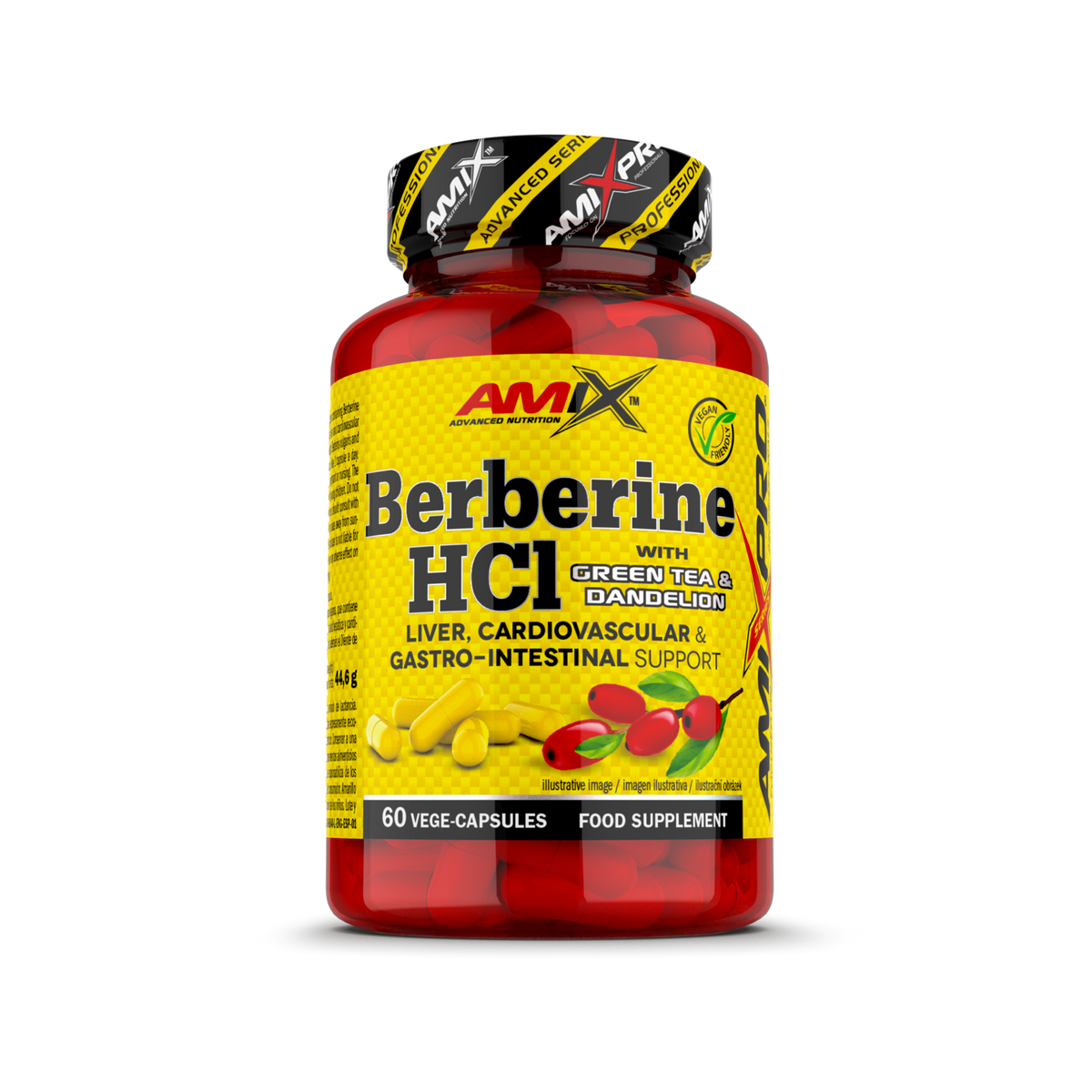 Amix Pro Berberina HCl con Té Verde y Diente de León 60 cápsulas