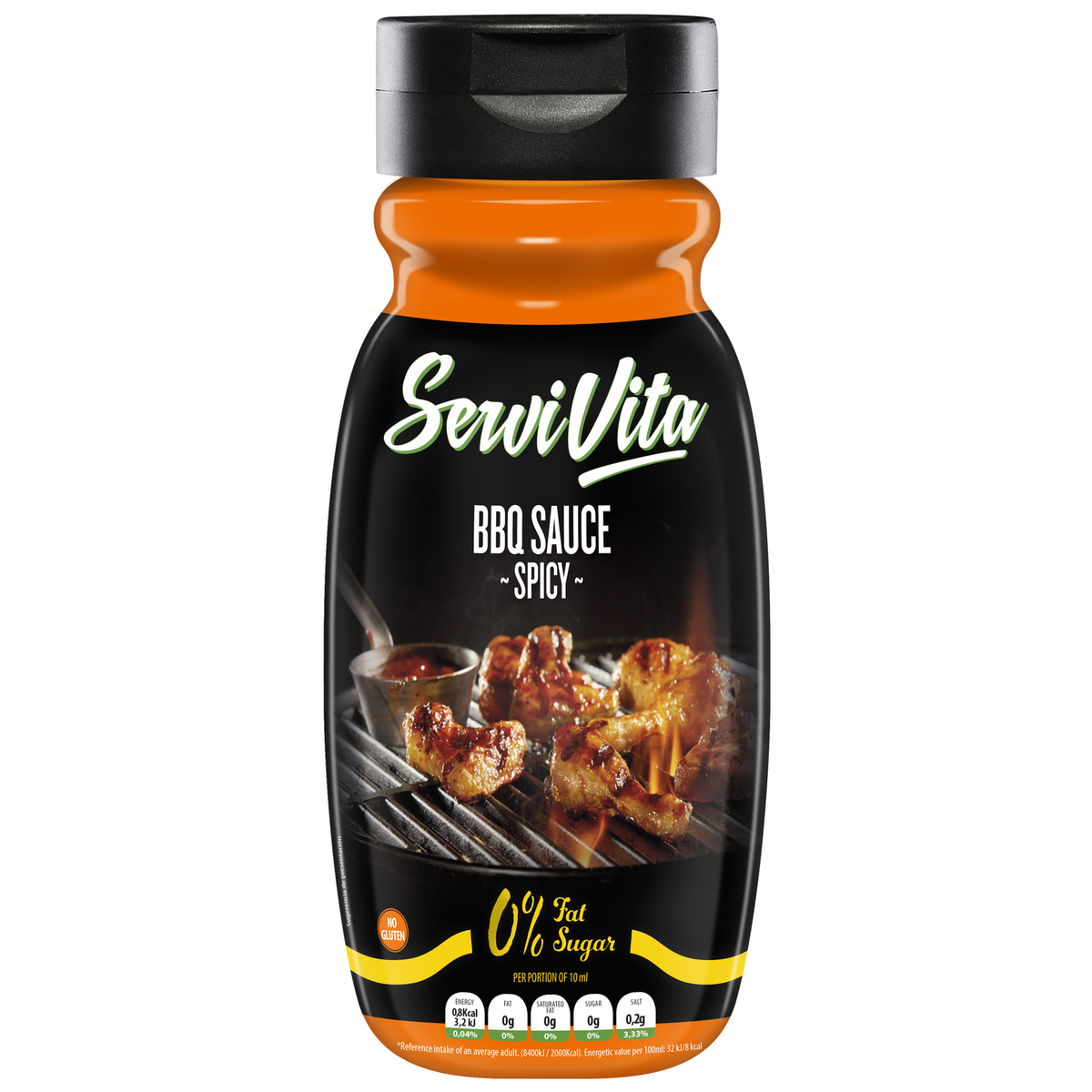 Servivita Salsa Zero 320 ml Barbacoa picante