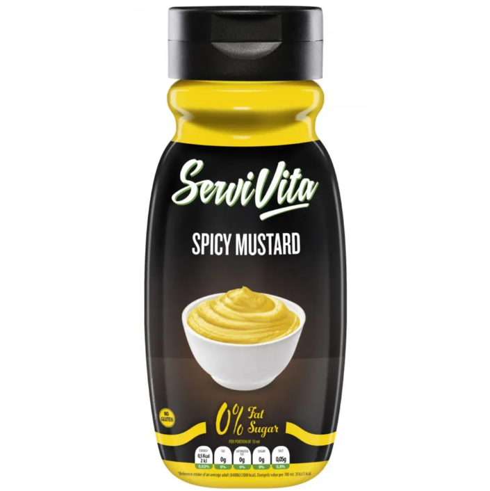 Salsa Zero Sabor Mostaza Picante ServiVita 320 ml