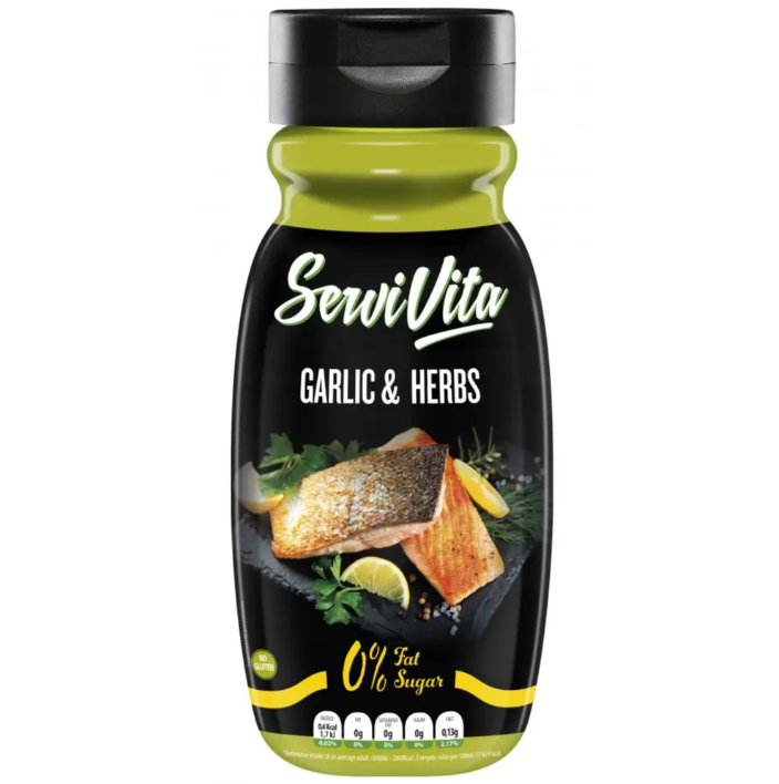 Salsa Zero Sabor Ajo y Especias ServiVita 320 ml